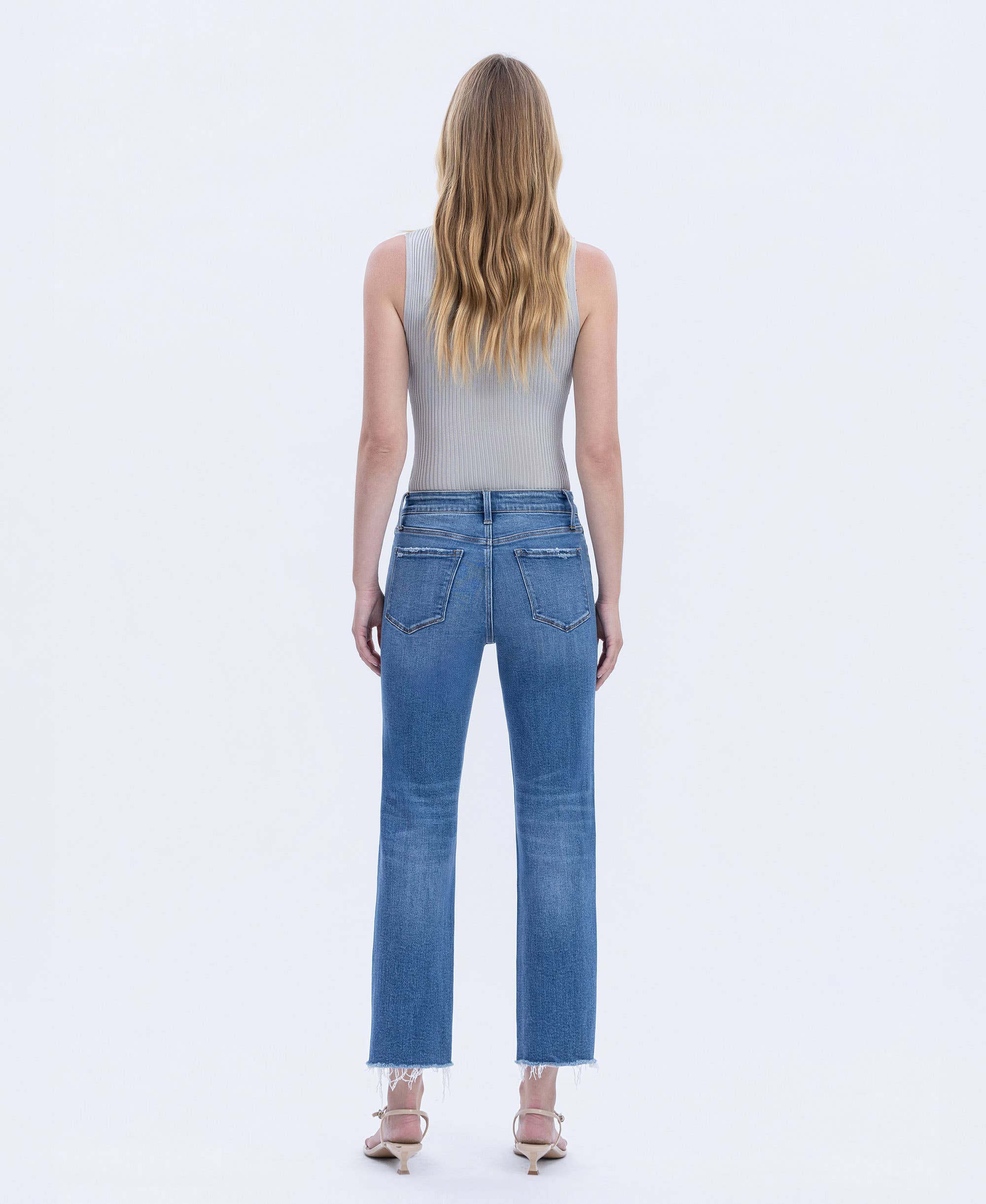 LoveVervet High Rise Crop Straight Jean