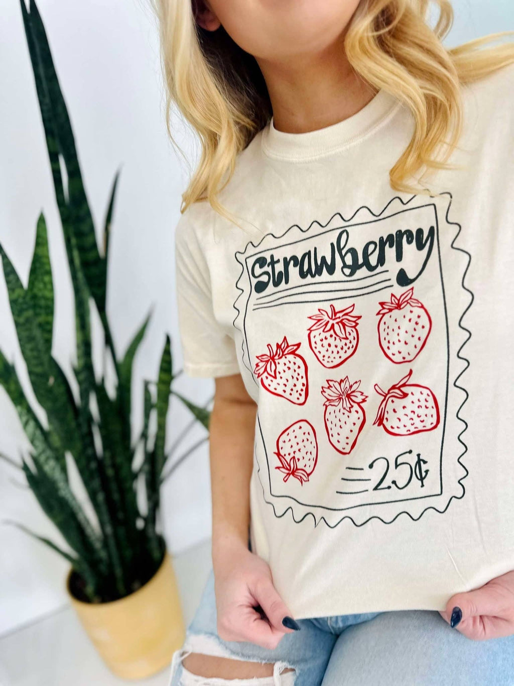 Strawberry Market Stamp Tee