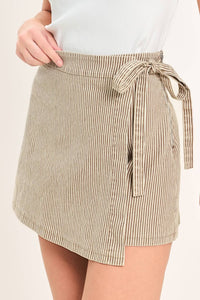 Harbor Stripe Wrap Skort