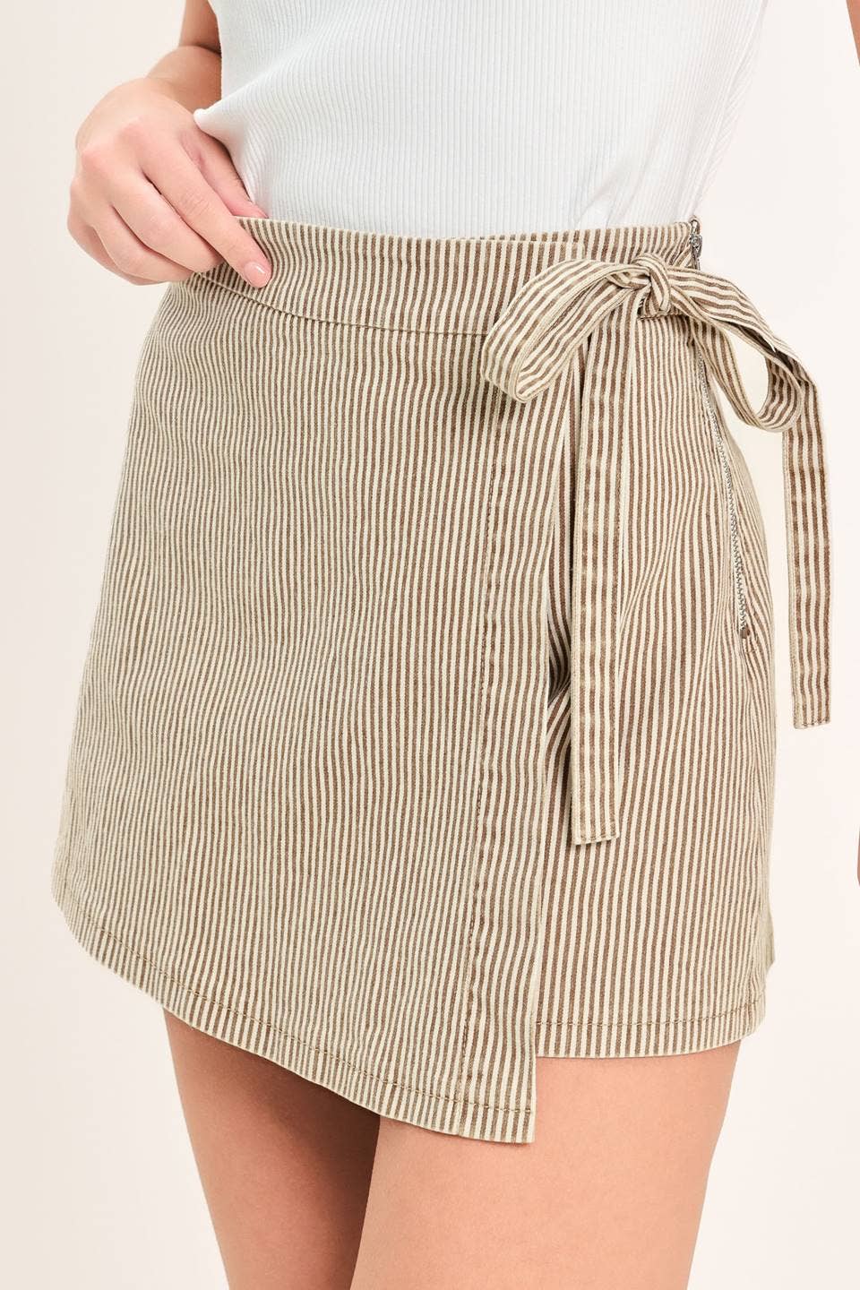 Harbor Stripe Wrap Skort