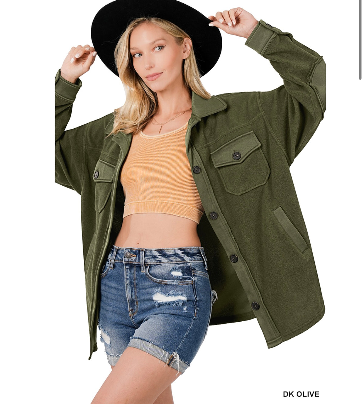 Oversized Basic Fleece Shacket