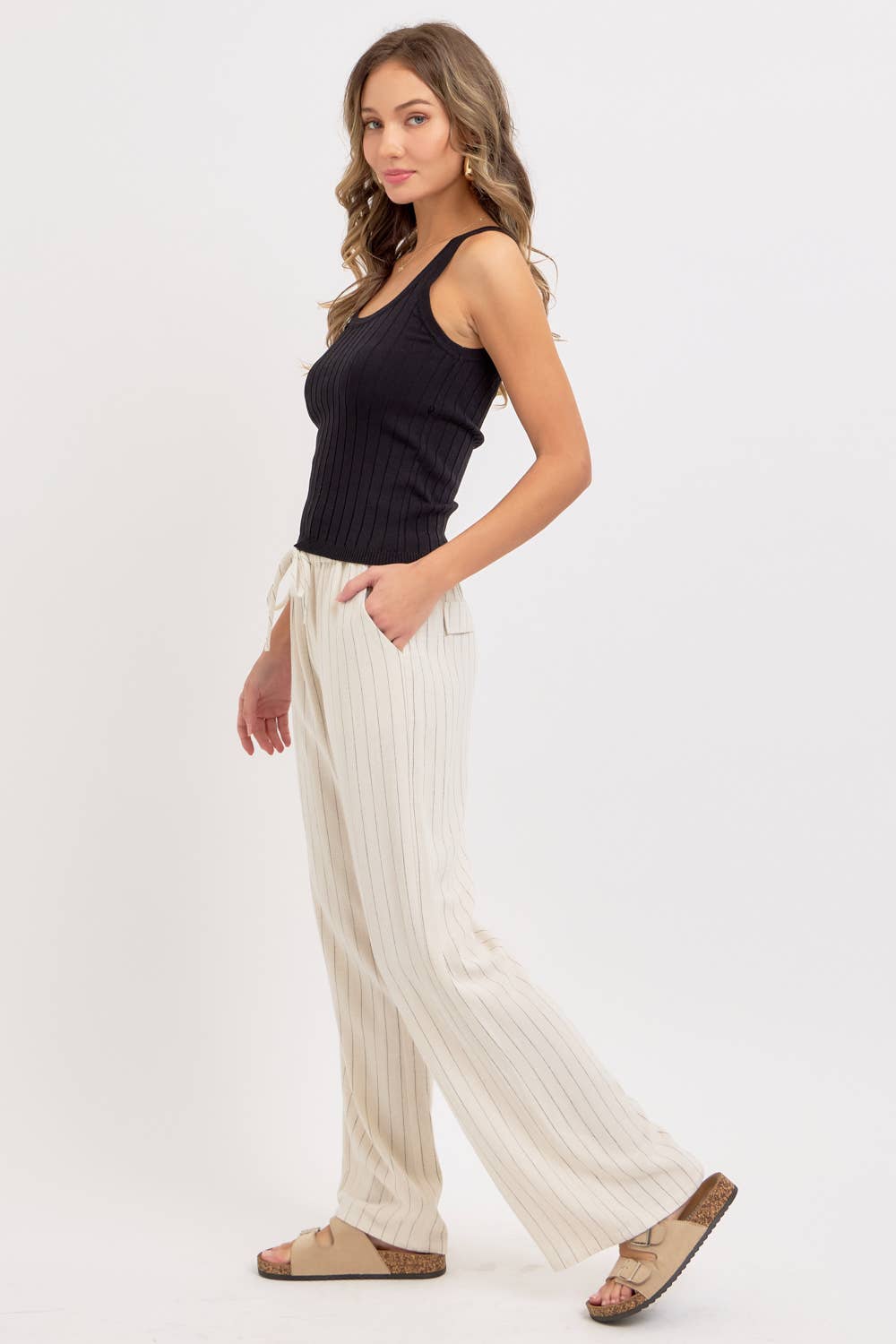 Resort Ready Striped Linen Pant
