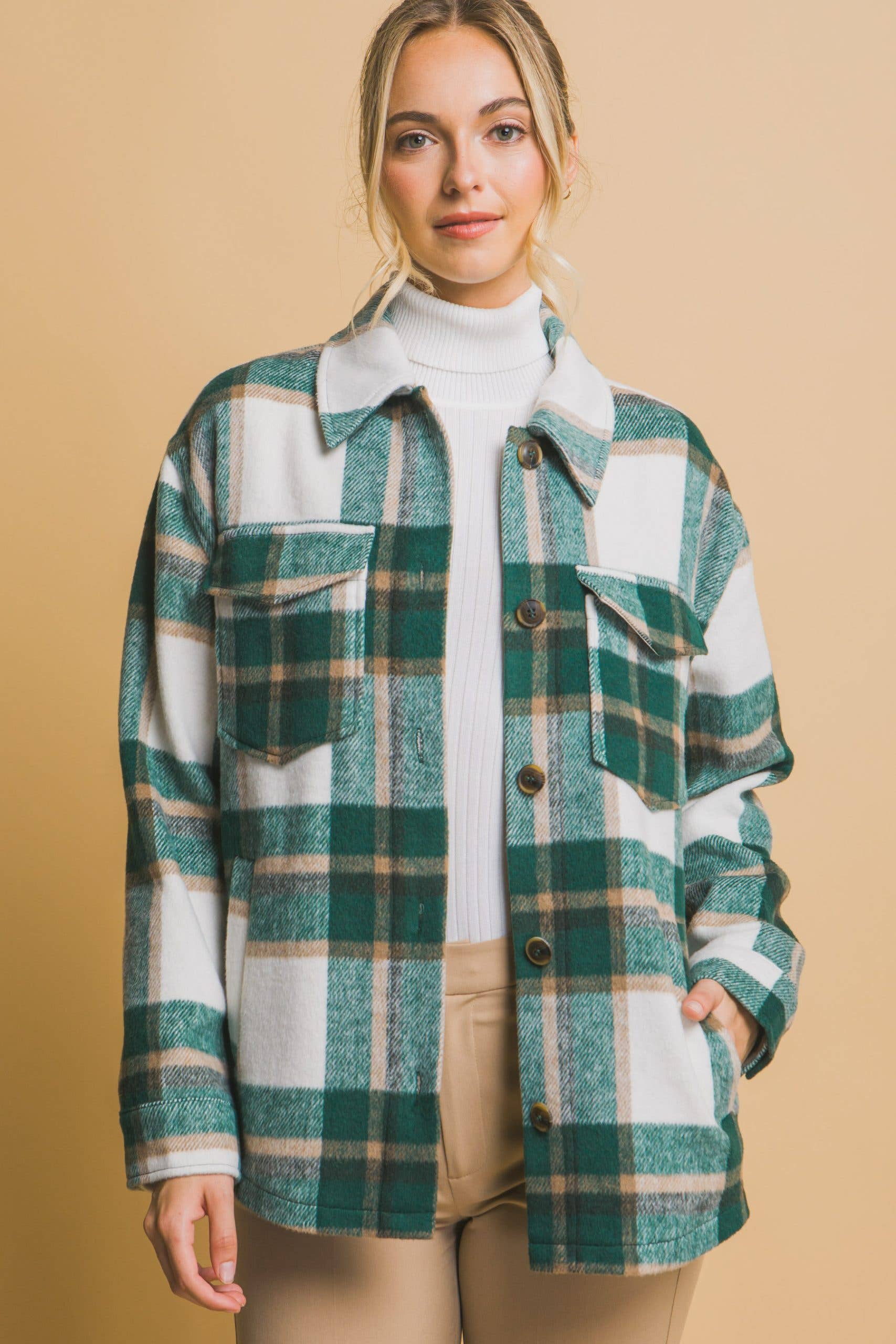 Festive Forest Plaid Shacket