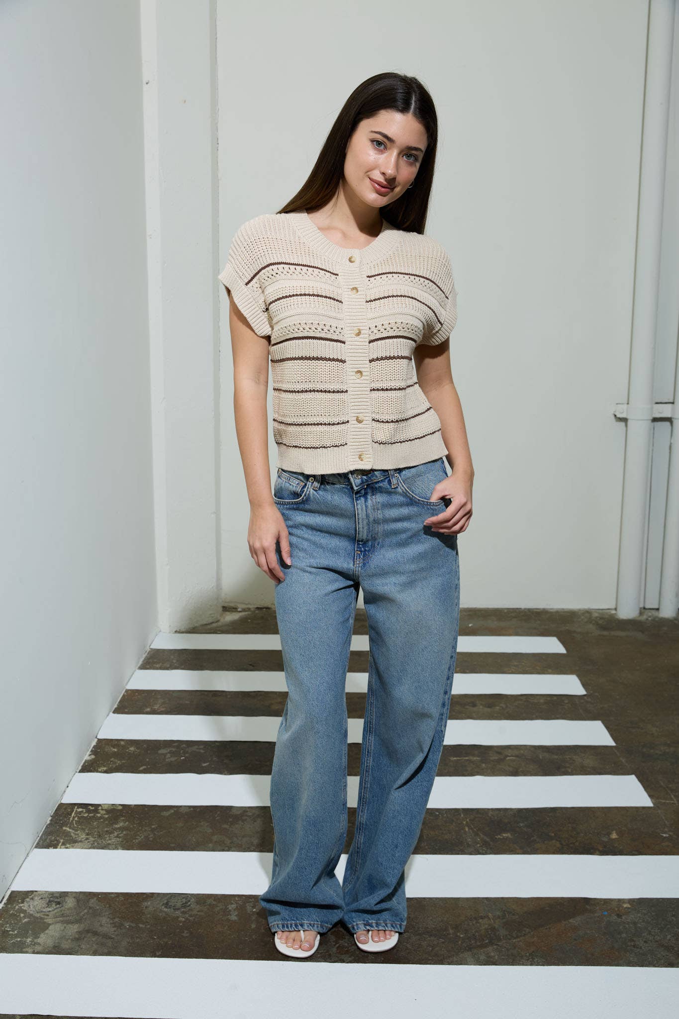 The Blair button up sweater