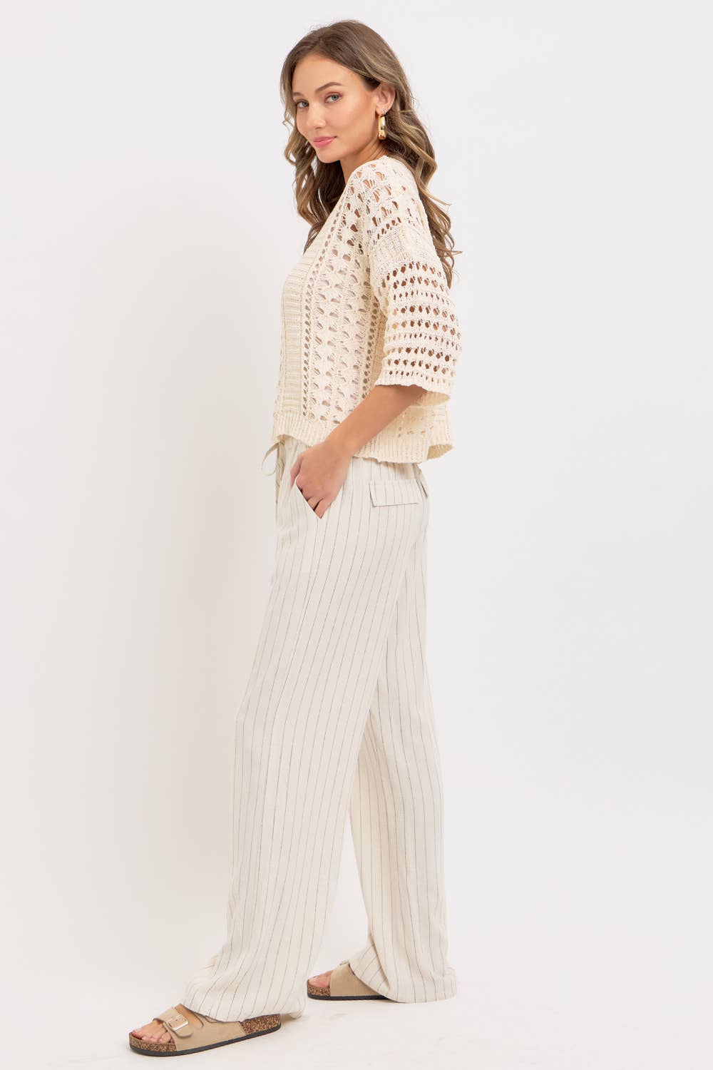 Resort Ready Striped Linen Pant