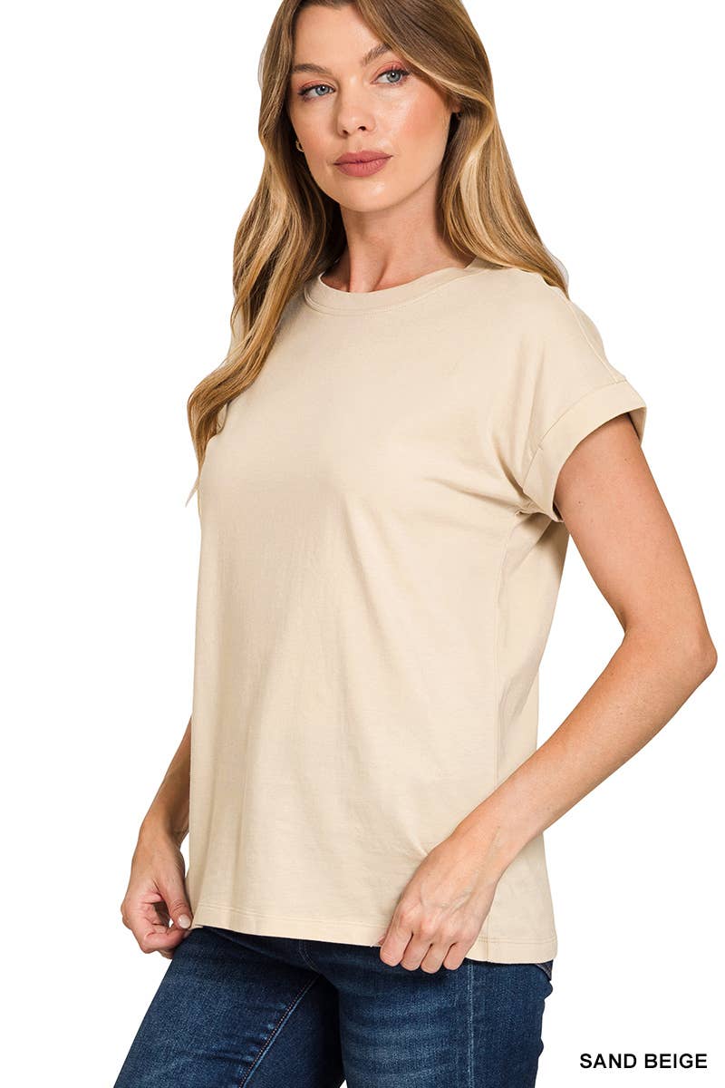 Cotton Crew Neck Short Sleeve T-shirt