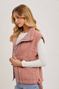 Blush Babe Fleece Sherpa Vest