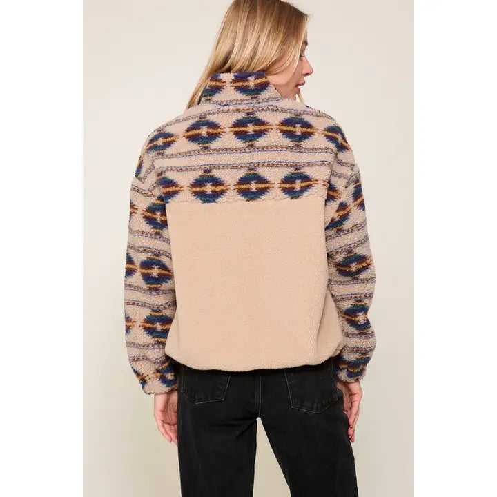 Aztec Sherpa Shacket