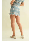 Sequin Lace Floral Skirt