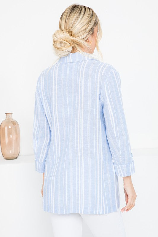 Straight Forward Linen Blazer