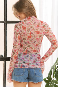 Sheer Floral Top