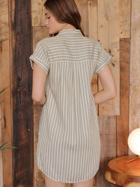 Spring Picnic Striped Mini Dress