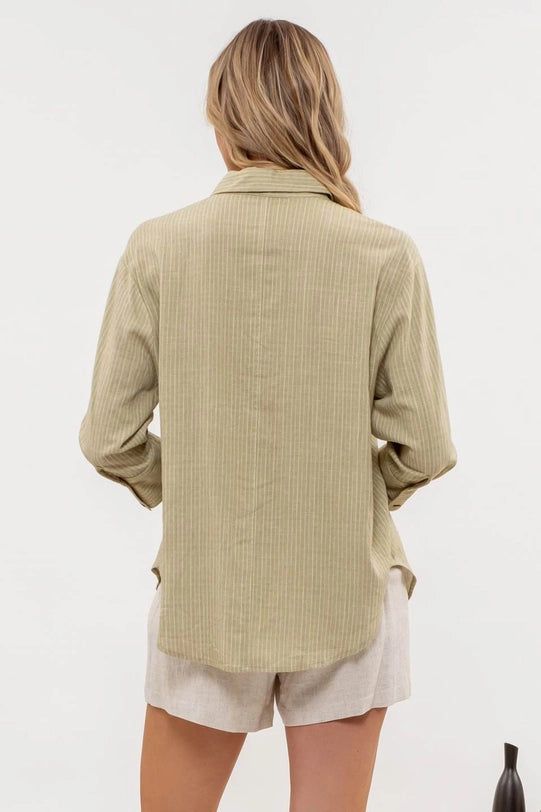 Quick Trip Button Down Blouse