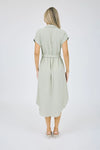 Vacay Vibes Belted Button Down Dress