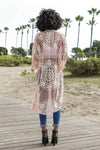 Chic Pink Long Kimono