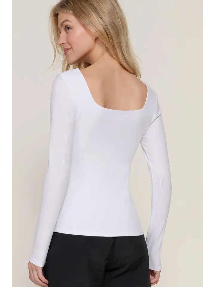 Square Neck Long Sleeve