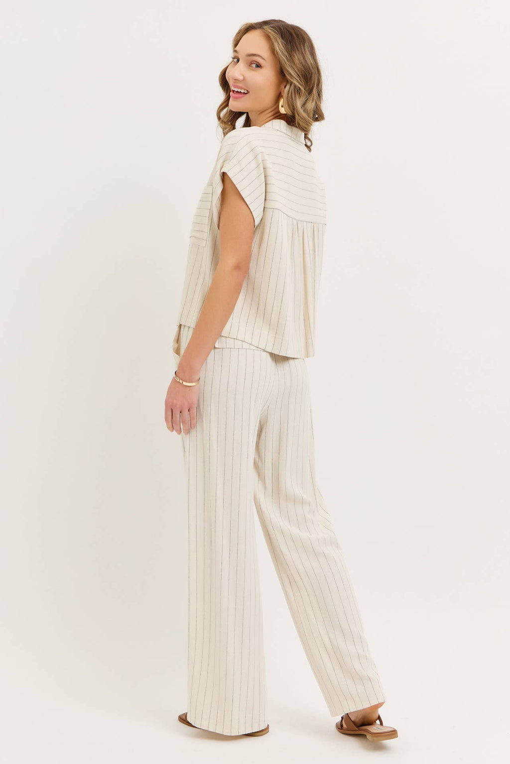 Resort Ready Striped Linen Pant