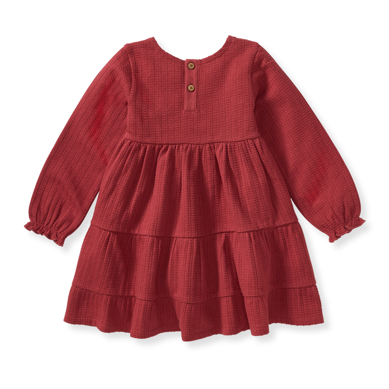 Girls Dotted Rib Organic Cotton Dress