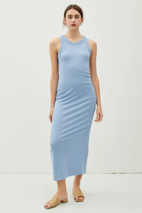 Coastal Maxi Slit Dress