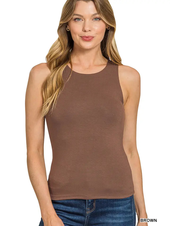 Love To Layer Brown Tank