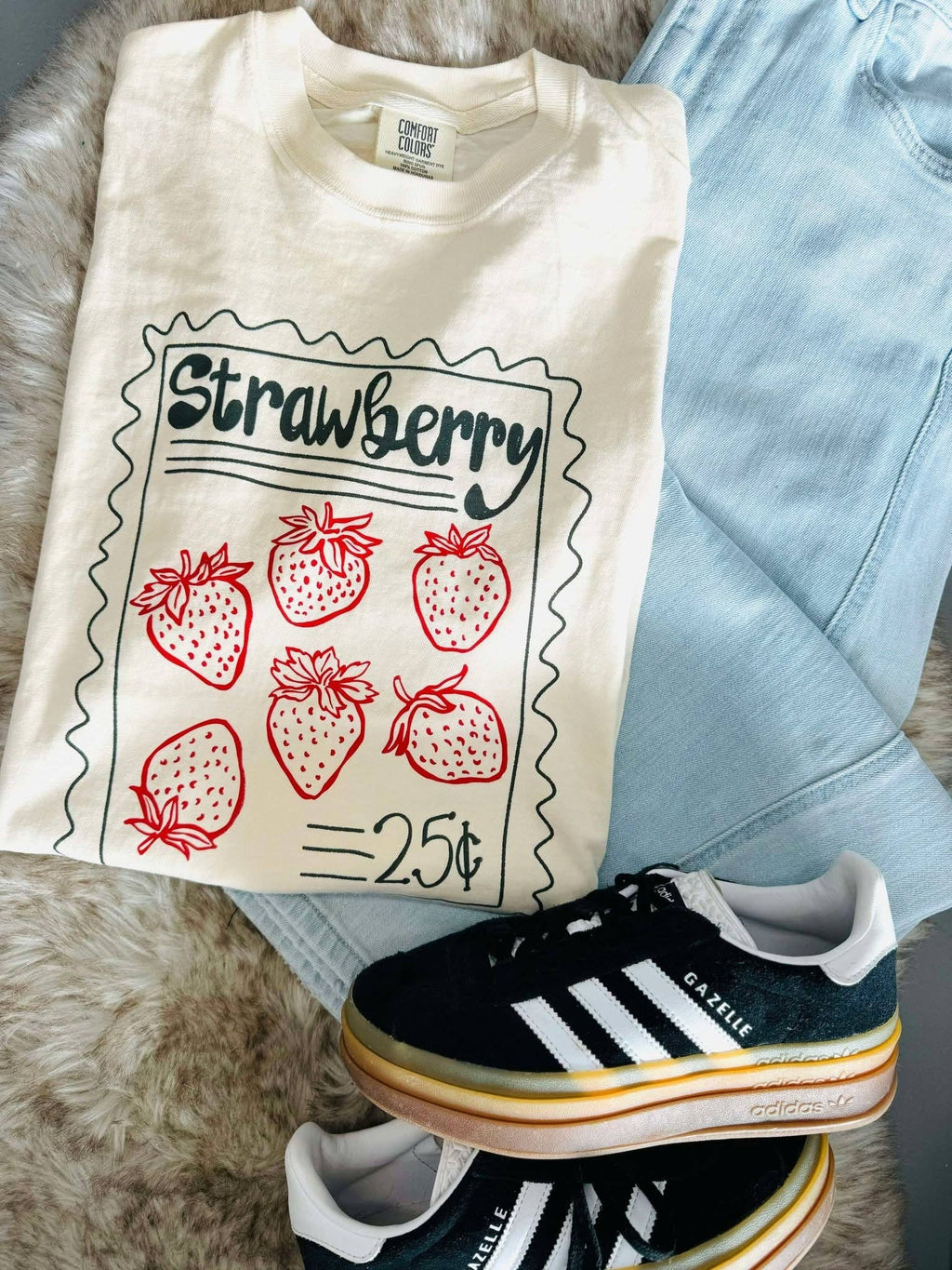 Strawberry Market Stamp Tee
