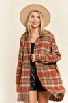 So Thankful Long Button Down Flannel Shacket