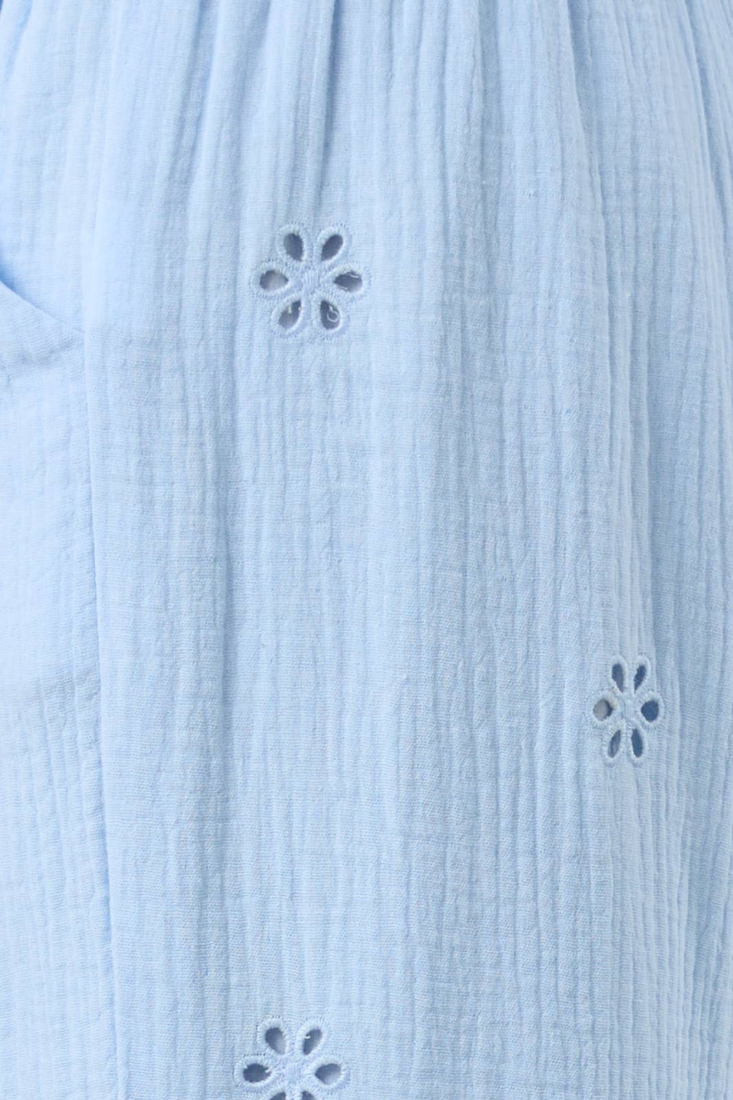 Spring Sky High Rise Eyelet Pant