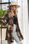 So Thankful Long Button Down Flannel Shacket