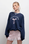 BOW CREW NECK SWEATSHIRT