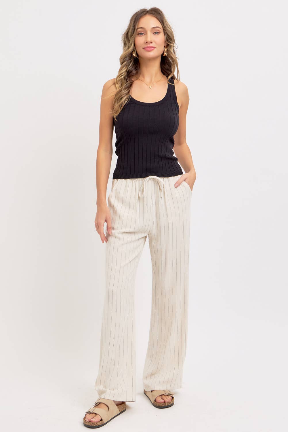 Resort Ready Striped Linen Pant