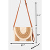 Striped Straw Clutch Bag