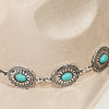 Turquoise Oval Cowboy Hat