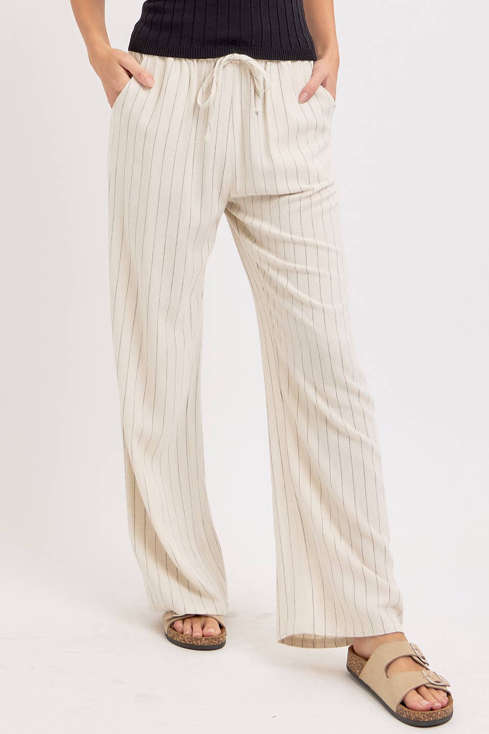 Resort Ready Striped Linen Pant