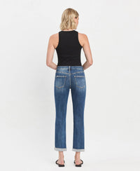 High Rise & High Standards  DOUBLE Cuffed Boyfriend Jean