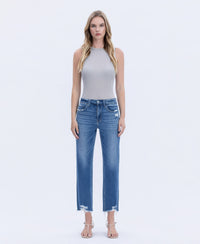 LoveVervet High Rise Crop Straight Jean