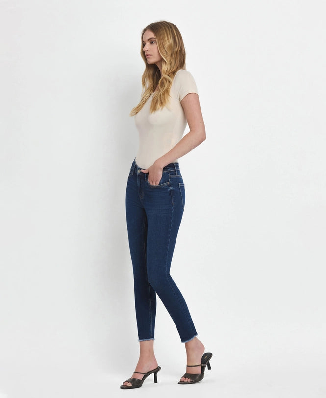Frayed & Free Raw Hem Crop Jean