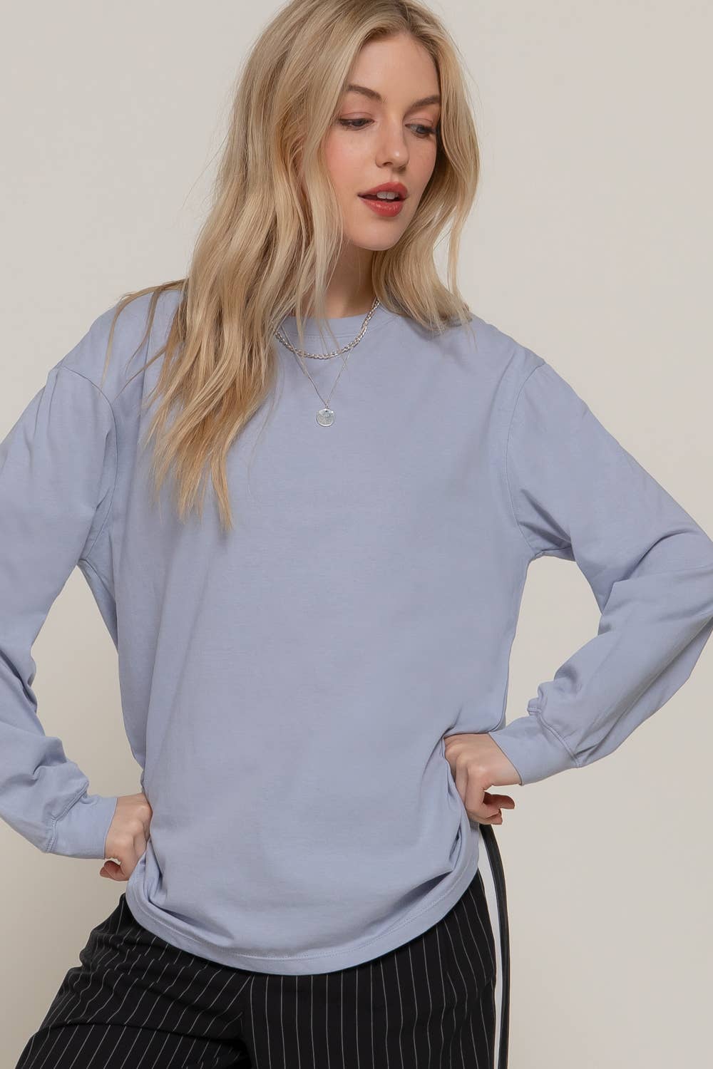 Long Sleeve Round Neck Cotton