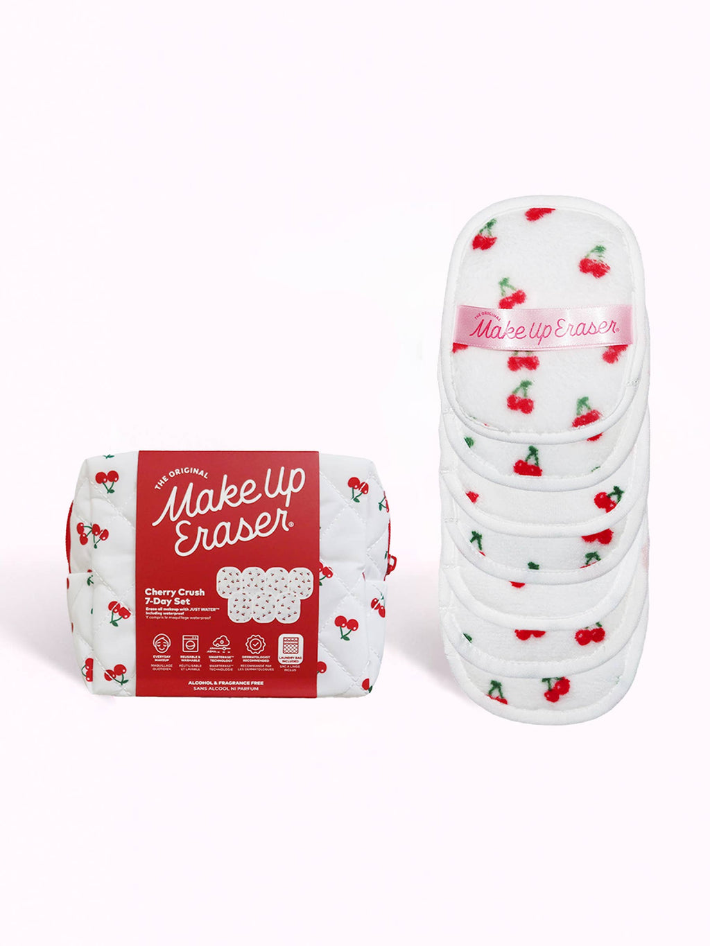 Makeup Eraser Cherry Crush 7-Day Set & Makeup Bag Gift Set