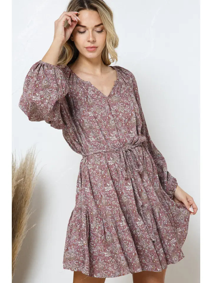 Perfect In Plum Paisley Dress