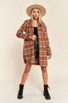 So Thankful Long Button Down Flannel Shacket