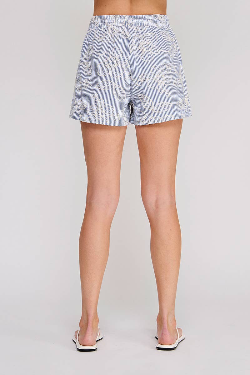 Blue Bell Embroidered Shorts
