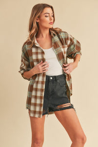 Hint Of Mint Flannel Shirt