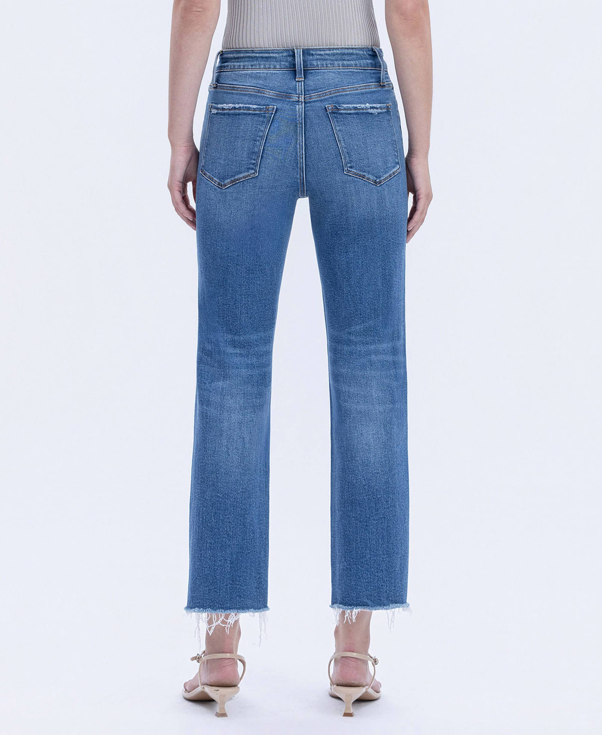 LoveVervet High Rise Crop Straight Jean