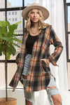 So Thankful Long Button Down Flannel Shacket