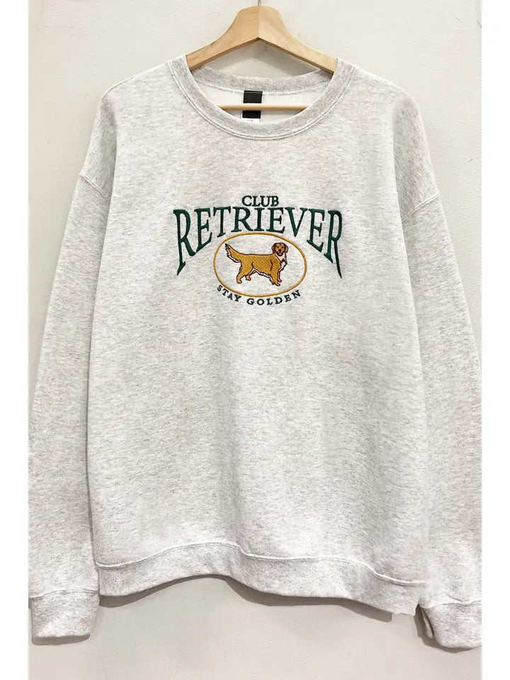 Embroidered Stay Golden Club Sweatshirt