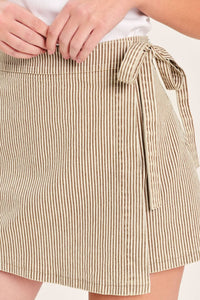 Harbor Stripe Wrap Skort