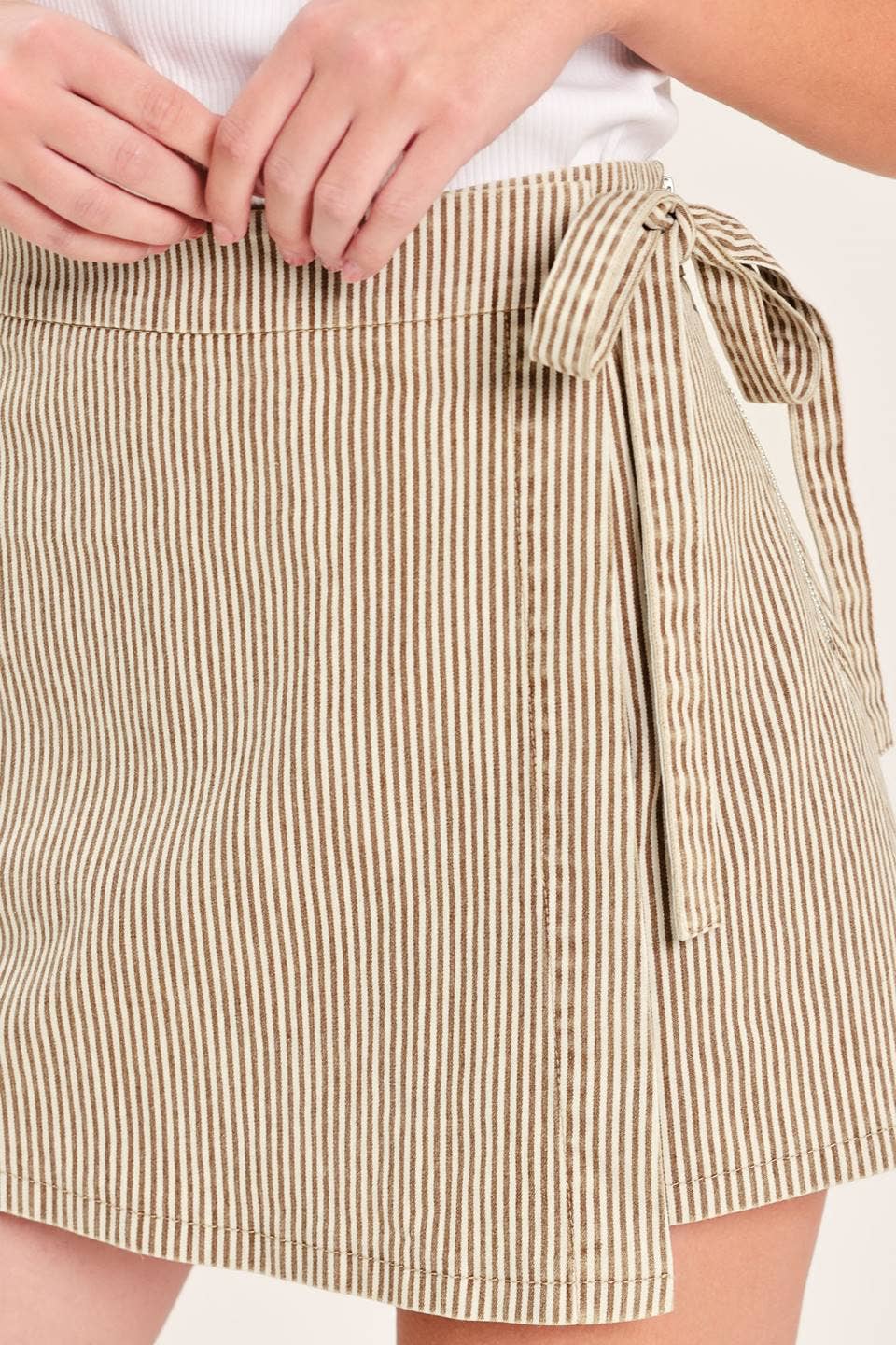 Harbor Stripe Wrap Skort