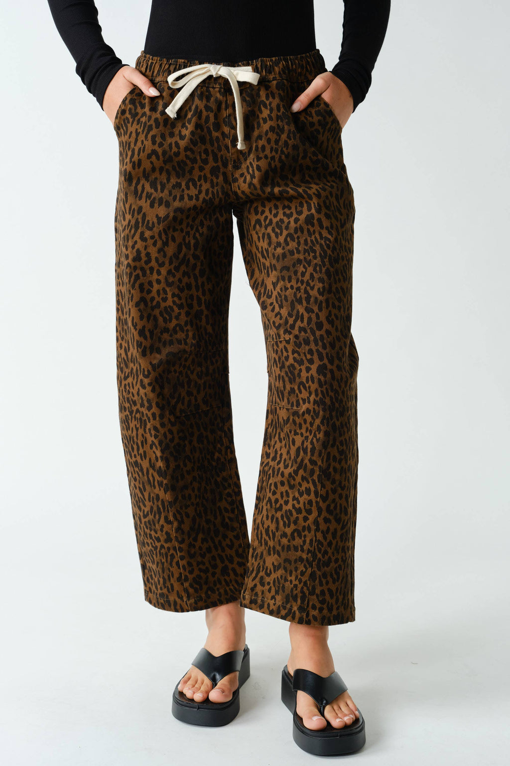 Living For Leopard Wide-Leg Pants