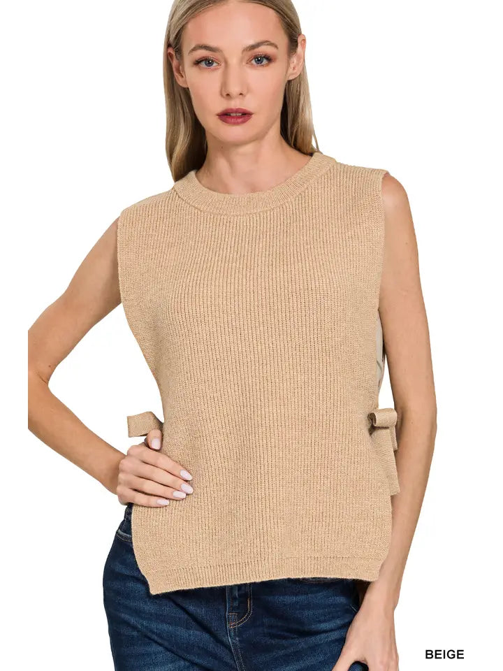 Side Tie Sweater