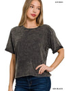 Washed Black Crop Tee